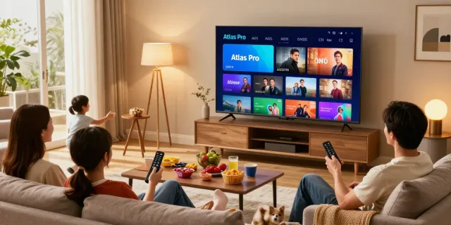Profitez d'une expérience de streaming Atlas Pro en famille sur Smart TV.